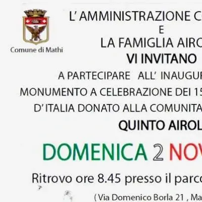 Invito inagurazione Monumento Quinto Airola